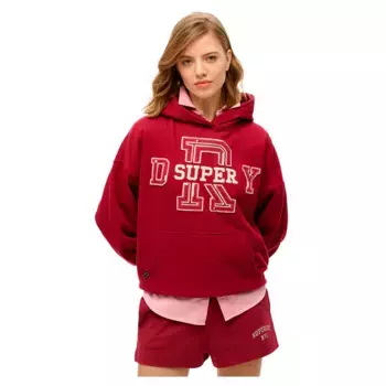 Худи Superdry Ath Ess Appliq Relaxed, красный
