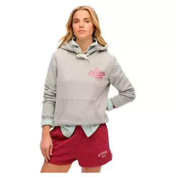 Худи Superdry Athletic Metallic, серый