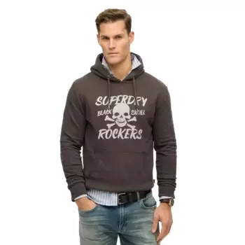 Худи Superdry Black Skull, коричневый