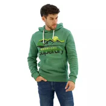 Худи Superdry Cl Great Outdoors Graphic, зеленый