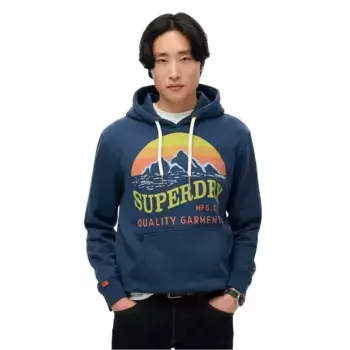 Худи Superdry Cl Great Outdoors Relaxed, синий