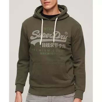 Худи Superdry Classic Vl Heritage, зеленый
