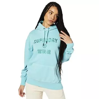 Худи Superdry Code Cl Garment Dye Os, синий