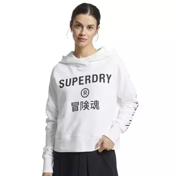 Худи Superdry Code Core Sport Crop Box, белый