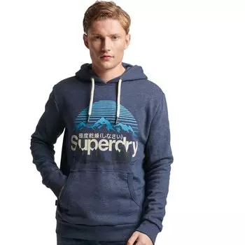 Худи Superdry Code Logo Great Outdoors Graphic, синий