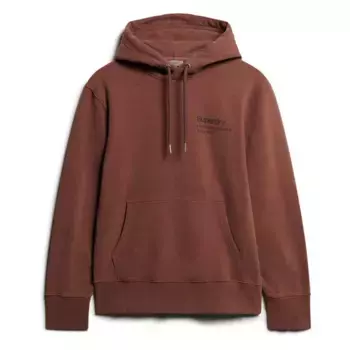 Худи Superdry Core Logo City Loose, коричневый