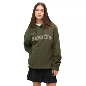 Худи Superdry Core Logo City Pluse Size, зеленый