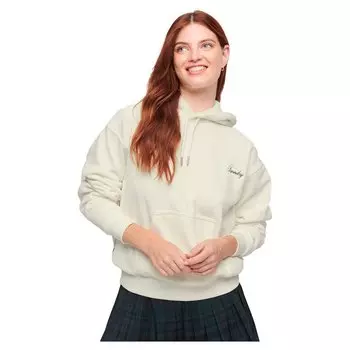 Худи Superdry Drop Needle Velour Boxy, зеленый