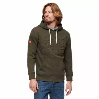 Худи Superdry Embossed Archive Graphic, зеленый