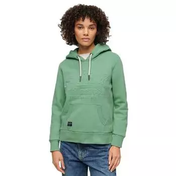 Худи Superdry Embossed Vintage Logo Graphic, зеленый