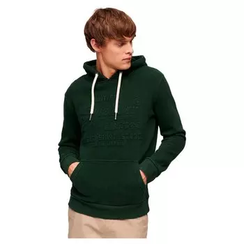 Худи Superdry Embossed Vintage Logo, зеленый