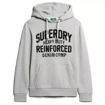 Худи Superdry Embroidere Script Graphic, серый