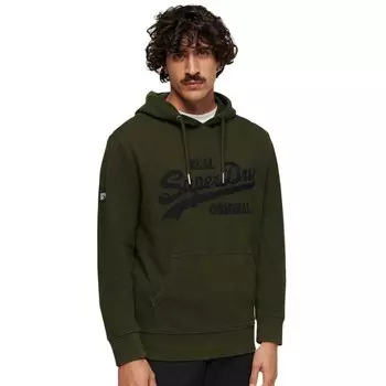 Худи Superdry Embroidered Vl, зеленый