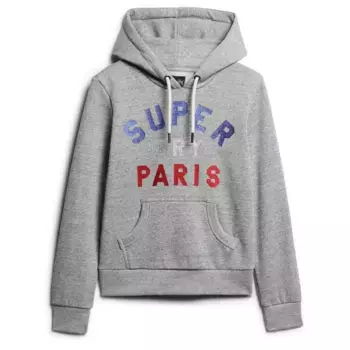 Худи Superdry Glitter Graphic Logo, серый