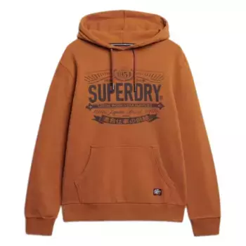 Худи Superdry Heritage Brand Relaxed Fit, коричневый