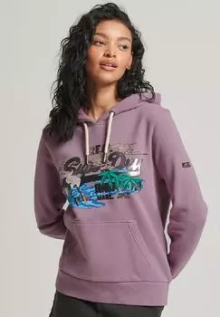 Худи Superdry Japanese Vintage Logo Graphic, dazed lilac