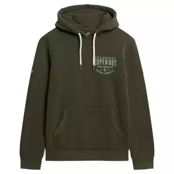 Худи Superdry Machined Goods Workwear, зеленый