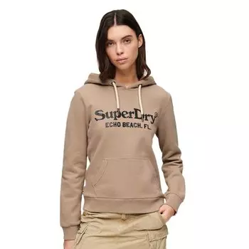 Худи Superdry Metallic Venue Logo, бежевый