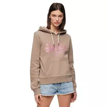 Худи Superdry Metallic Vl Graphic, бежевый