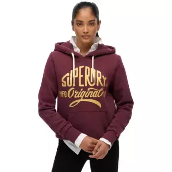 Худи Superdry Mfg Original Metallic, фиолетовый