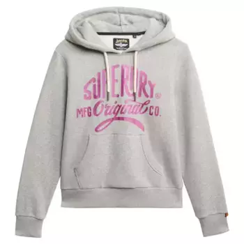 Худи Superdry Mfg Original Metallic, серый