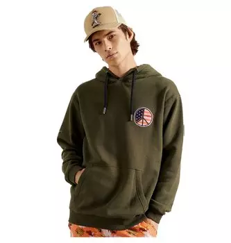 Худи Superdry Military Non Brand Graphic, зеленый