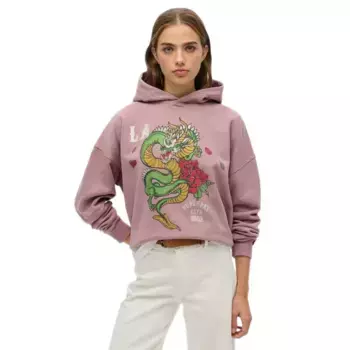 Худи Superdry Neo Trad Tattoo Relaxed Fit, розовый