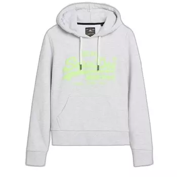 Худи Superdry Neon Vintage Logo Graphic, серый