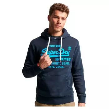 Худи Superdry Neon Vintage Logo, синий