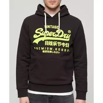 Худи Superdry Neon Vl Ub, зеленый