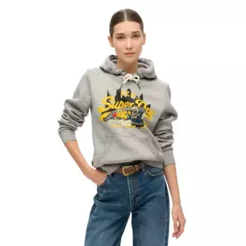 Худи Superdry New York Vl Graphic, серый