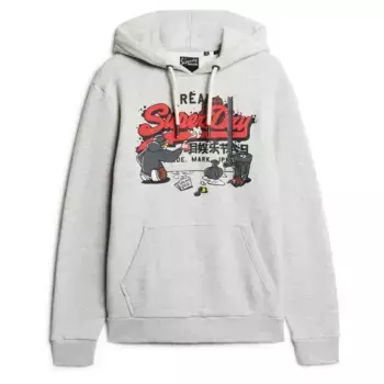 Худи Superdry New York Vl Graphic, серый