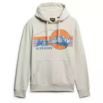 Худи Superdry Outdoor Graphic Stripe, серый