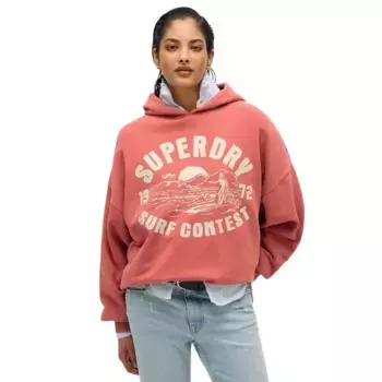 Худи Superdry Outdoor Oversized, красный