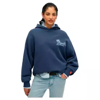 Худи Superdry Outdoor Oversized, синий