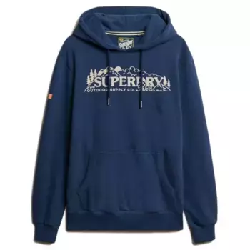 Худи Superdry Outdoor Scene Relaxed Fit, синий