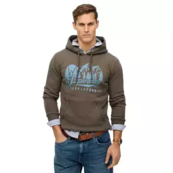 Худи Superdry Outfitters, коричневый