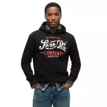 Худи Superdry Perfect Fit Script, черный