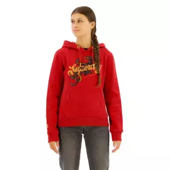 Худи Superdry Tattoo Script Graphic, красный