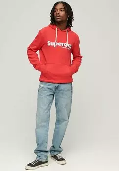 Худи Superdry Terrain Logo Classic, газированный красный