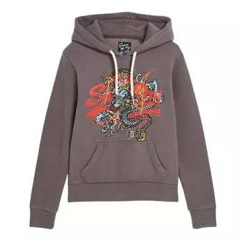 Худи Superdry Tokyo Vl Graphic, серый