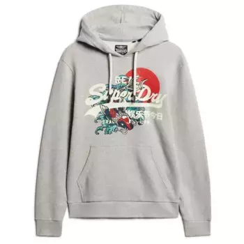 Худи Superdry Tokyo Vl Graphic, серый