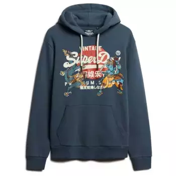 Худи Superdry Tokyo Vl Graphic, синий