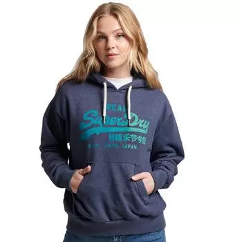 Худи Superdry Tonal Vintage Logo Graphic, синий