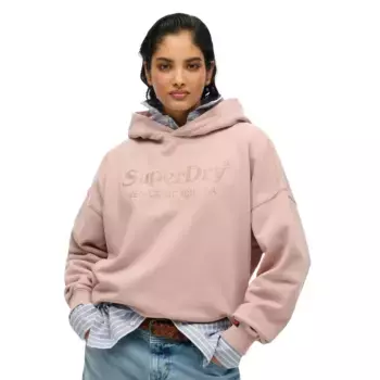Худи Superdry Venue Metallic Relaxed, фиолетовый