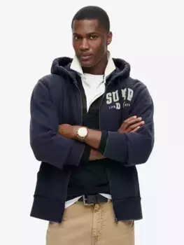 Худи Superdry Vintage Athletic Zip, цвет rich/navy