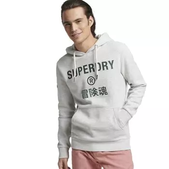 Худи Superdry Vintage Corp Logo Marl, серый