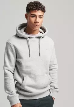 Худи Superdry Vintage Logo Emb, спортивно-серый меланж
