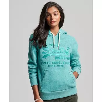 Худи Superdry Vintage Logo Emboss, синий