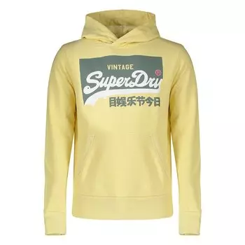 Худи Superdry Vintage Logo Organic Pastel, желтый